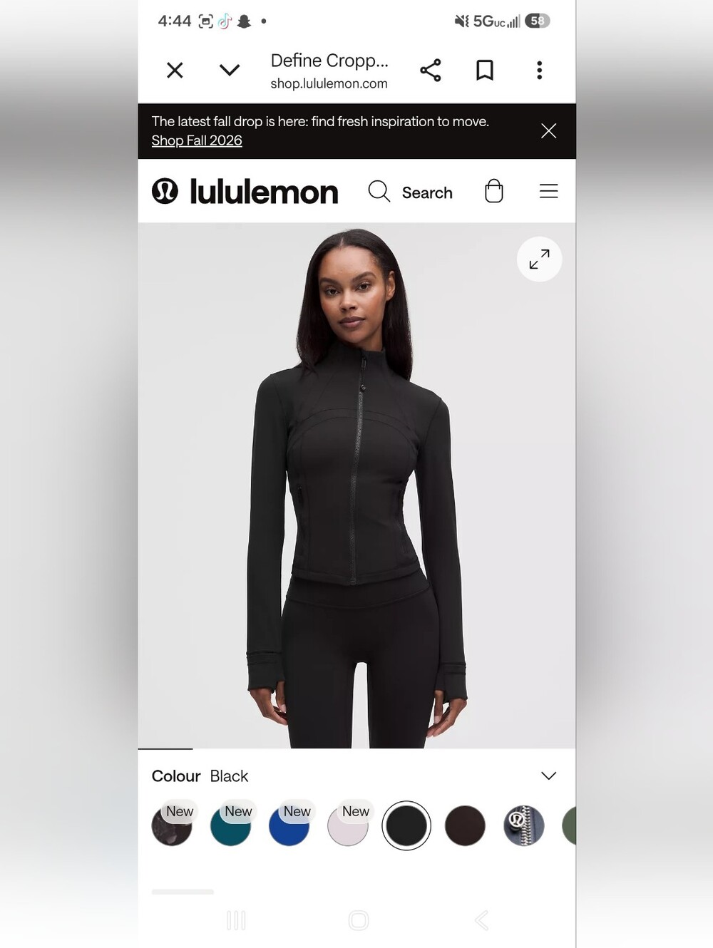 Lululemon Crop Zipup